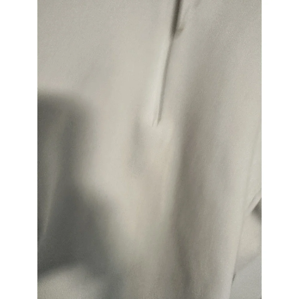 ADIDAS Woven 3/4 ZIP GOLF White Pullover L-XL‎ W Pouch Pockets